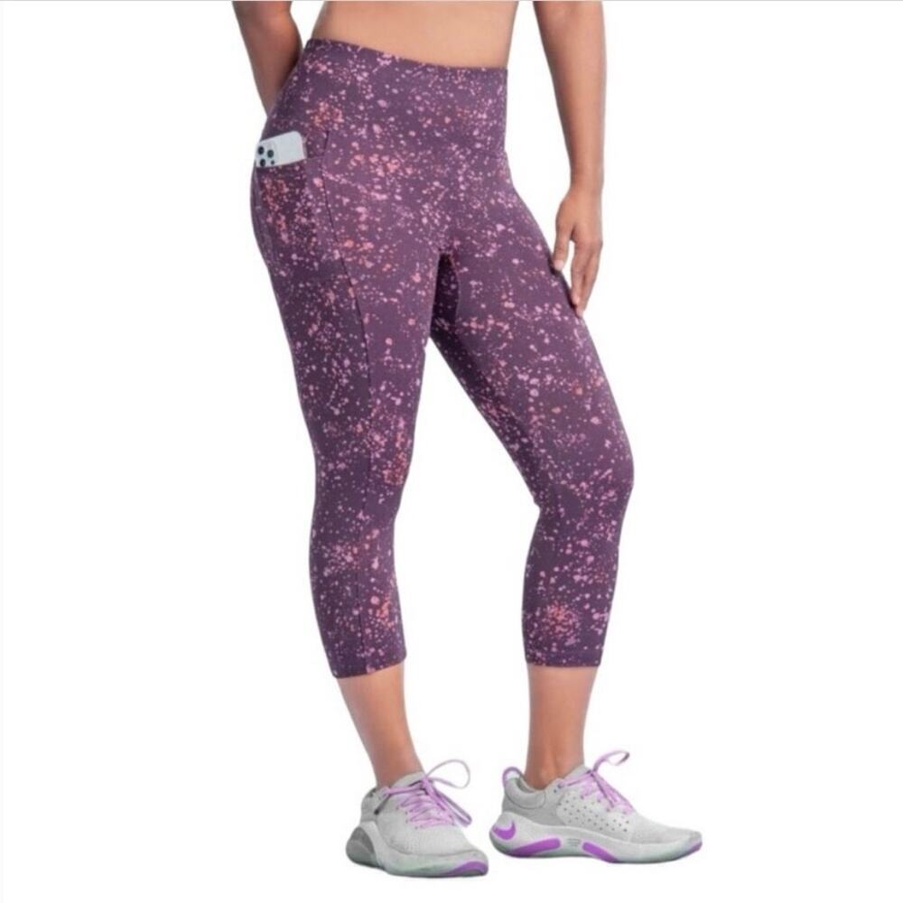 Athleta Ultimate Stash Pocket Splat Capri S Agate Purple